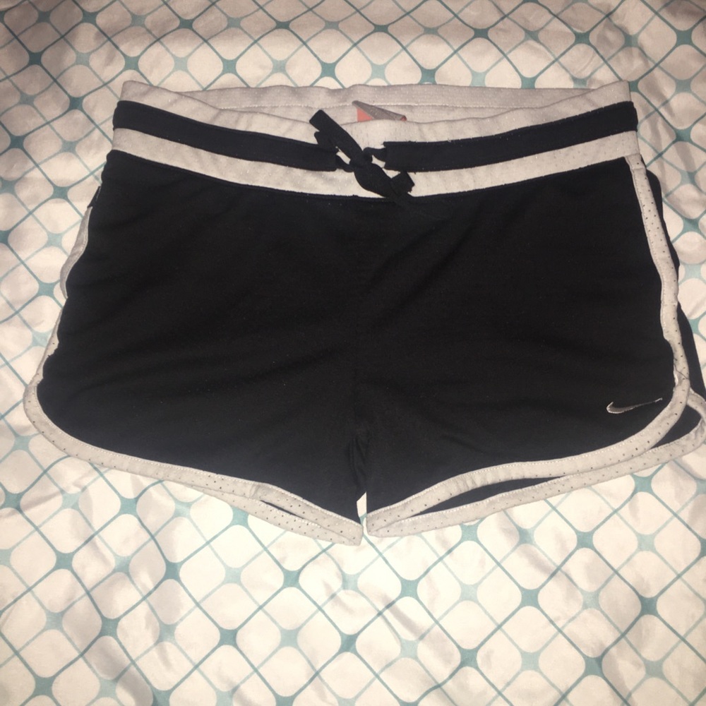Black and white Nike shorts